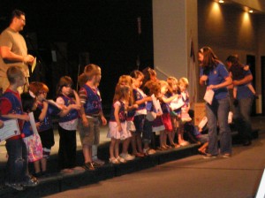 Hannah Receiving her Hopper Book Award