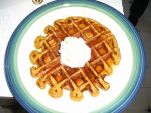 Pumpkin-Gingerbread Waffle